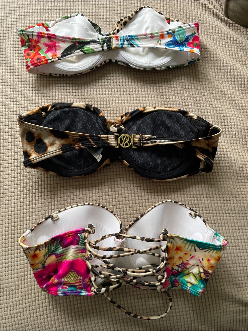 Victoria's Secret Leopard & Floral Mix Bikini Tops - Multicolor - Picture 2 of 5